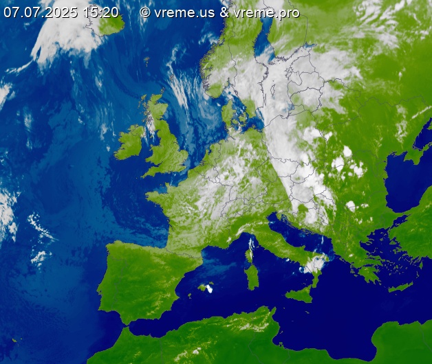 Oblačnost Evropa