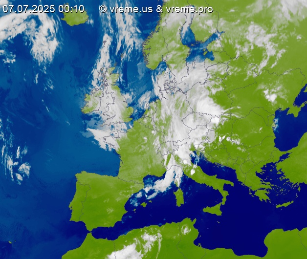 Oblačnost Evropa
