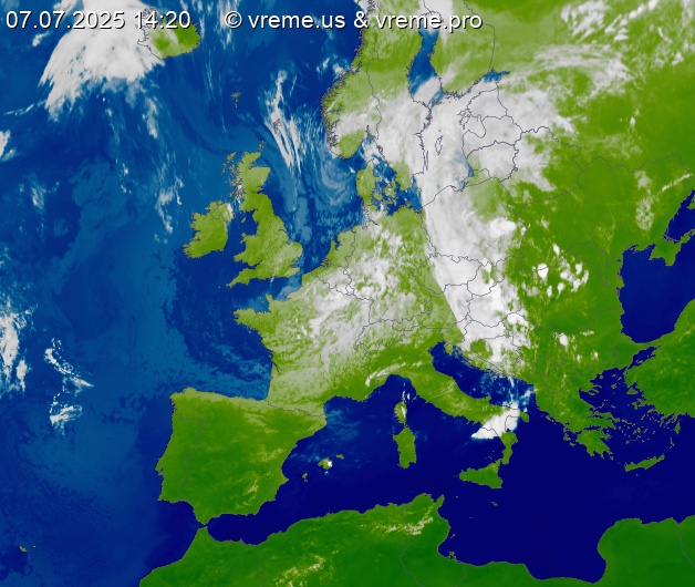 Oblačnost Evropa
