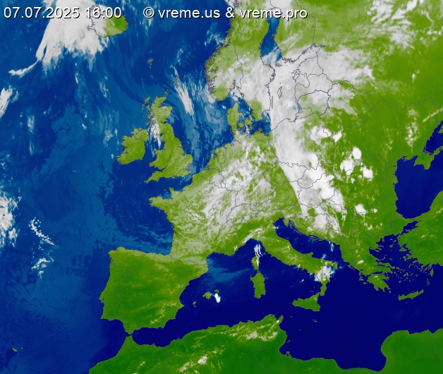 Oblačnost Evropa