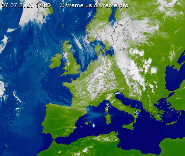 Oblačnost Evropa