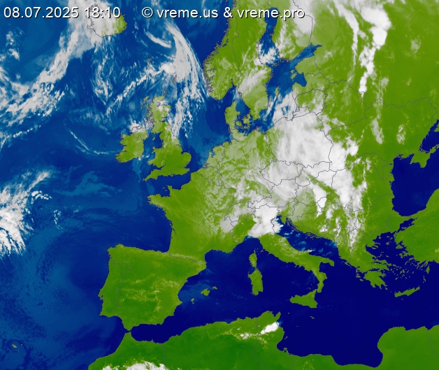 Oblačnost Evropa
