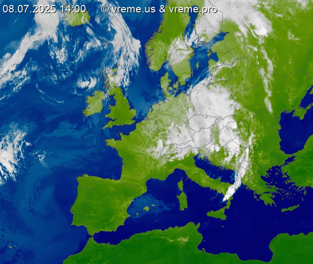Oblačnost Evropa