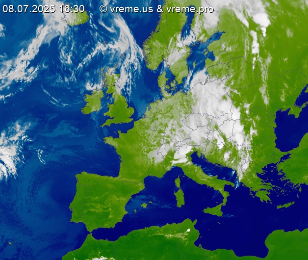 Oblačnost Evropa