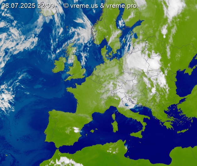 Oblačnost Evropa