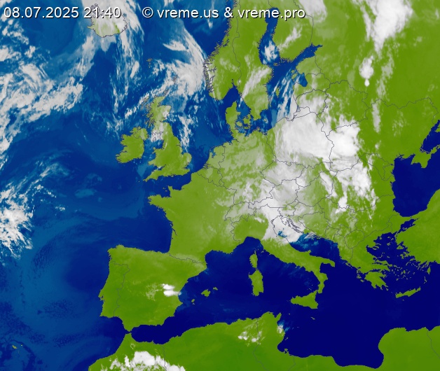 Oblačnost Evropa
