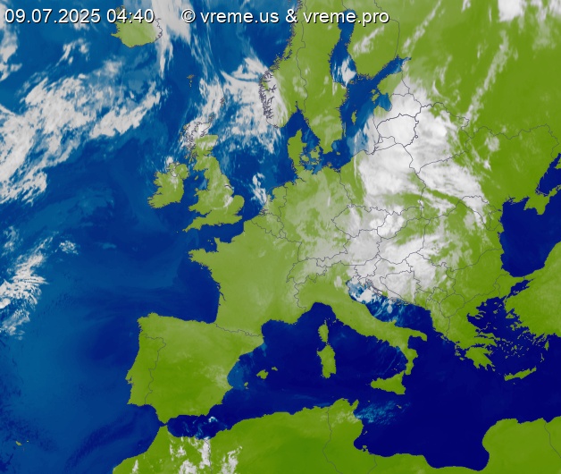 Oblačnost Evropa