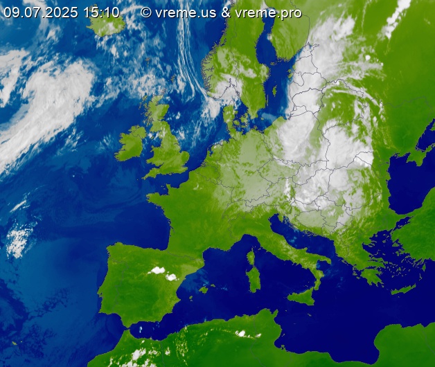 Oblačnost Evropa