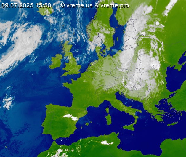 Oblačnost Evropa