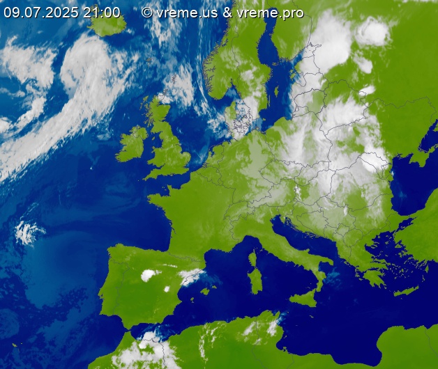 Oblačnost Evropa