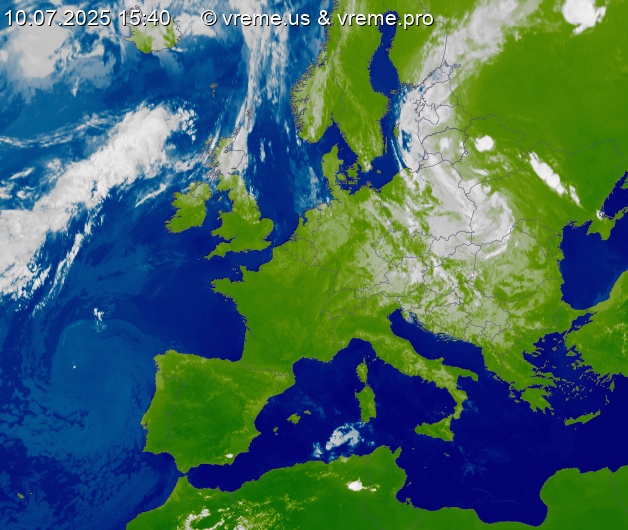 Oblačnost Evropa