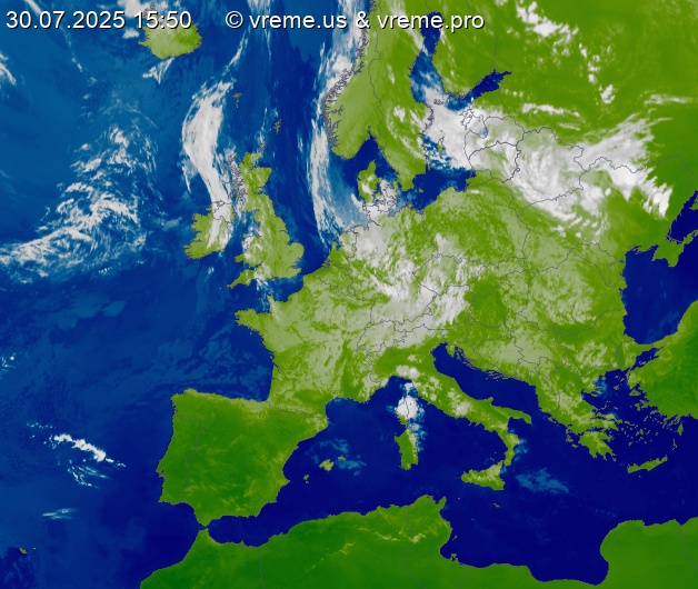 Oblačnost Evropa