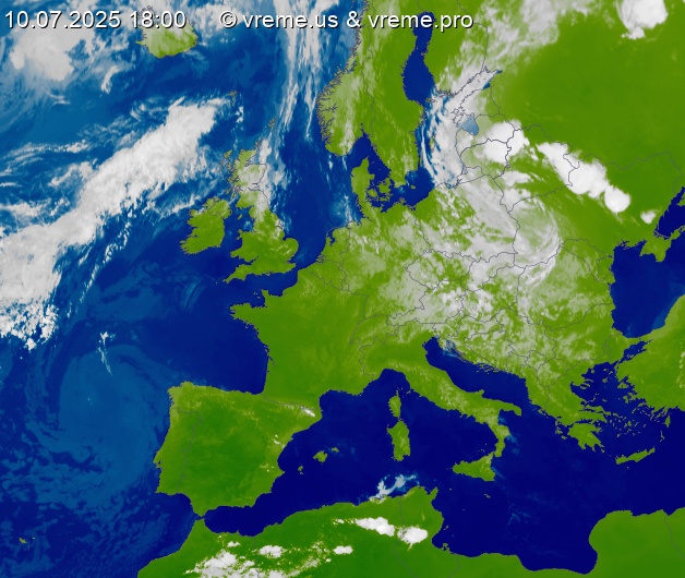 Oblačnost Evropa