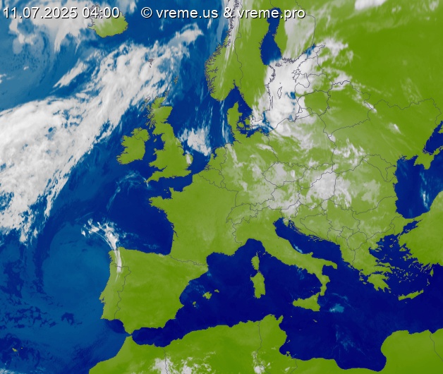 Oblačnost Evropa