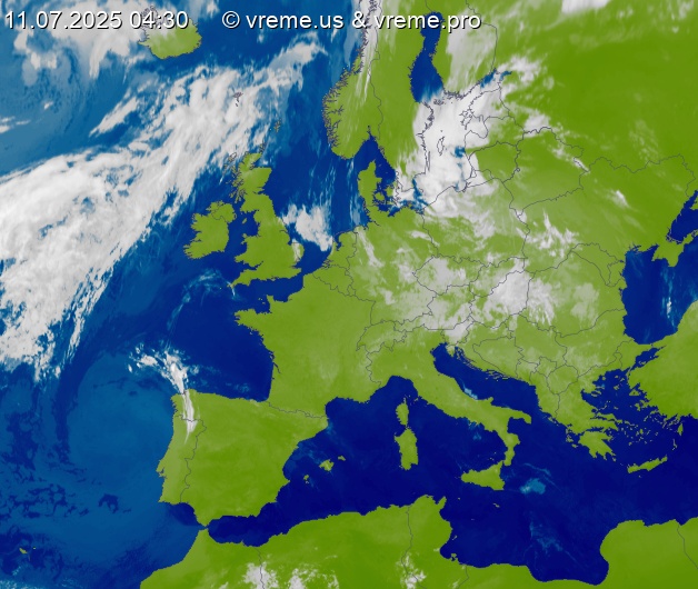 Oblačnost Evropa