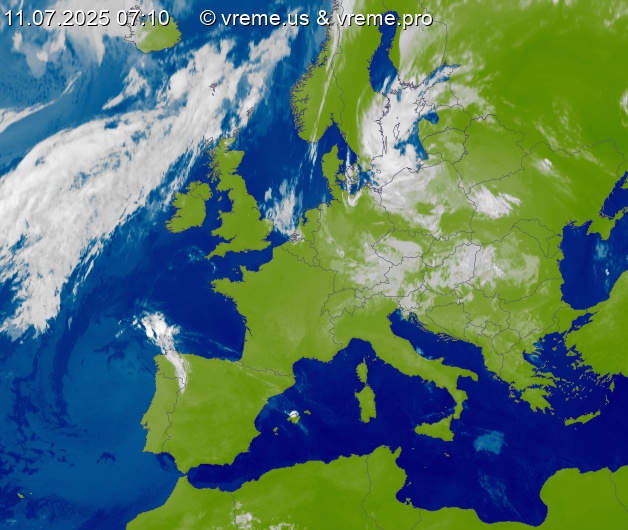 Oblačnost Evropa