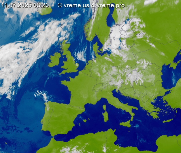 Oblačnost Evropa