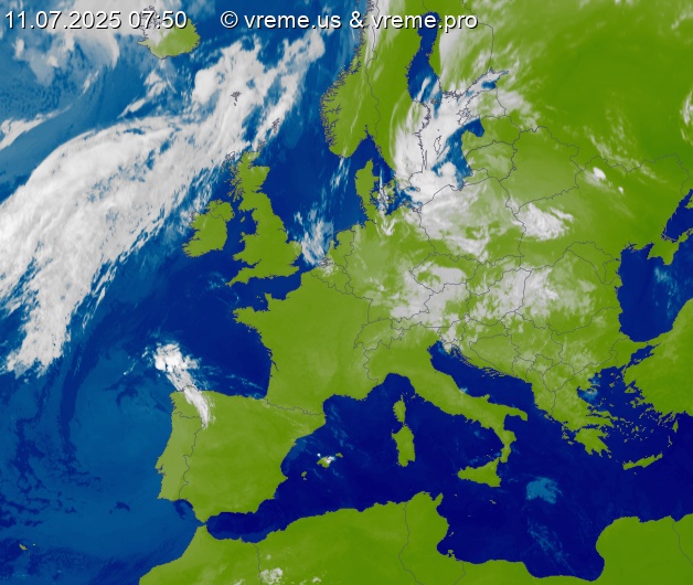 Oblačnost Evropa