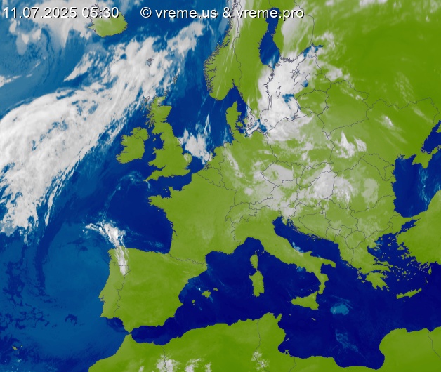 Oblačnost Evropa