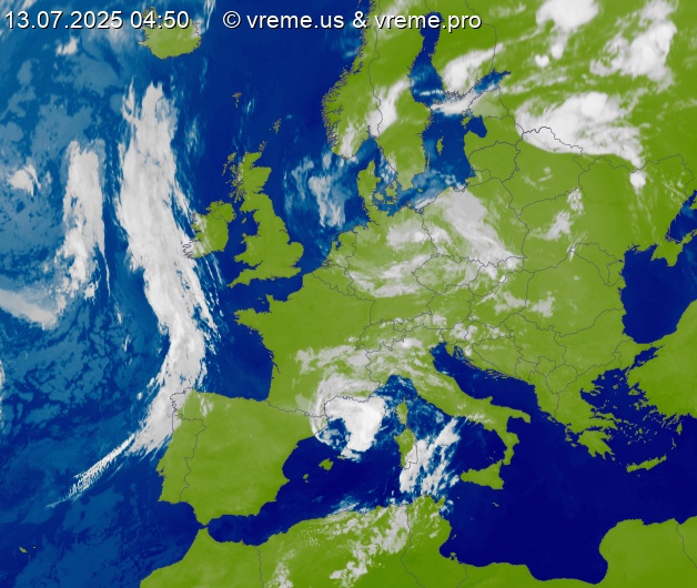 Oblačnost Evropa