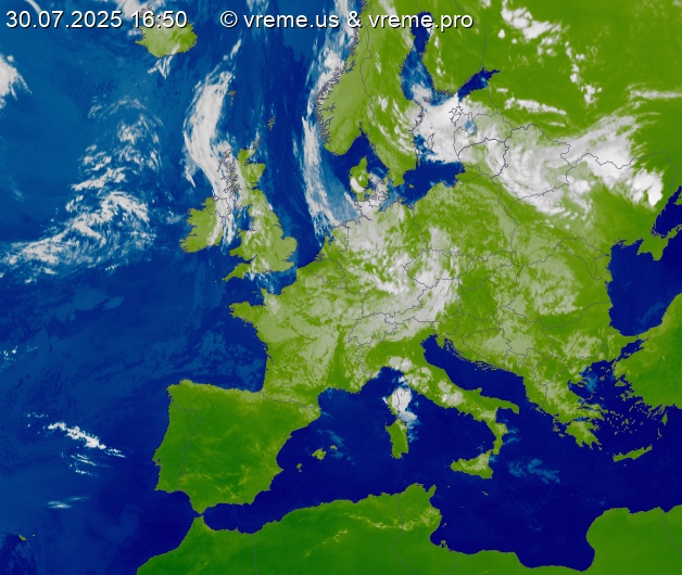 Oblačnost Evropa