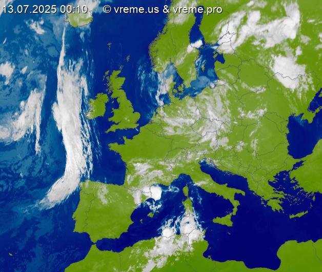 Oblačnost Evropa