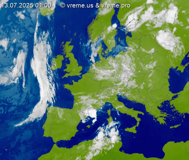 Oblačnost Evropa