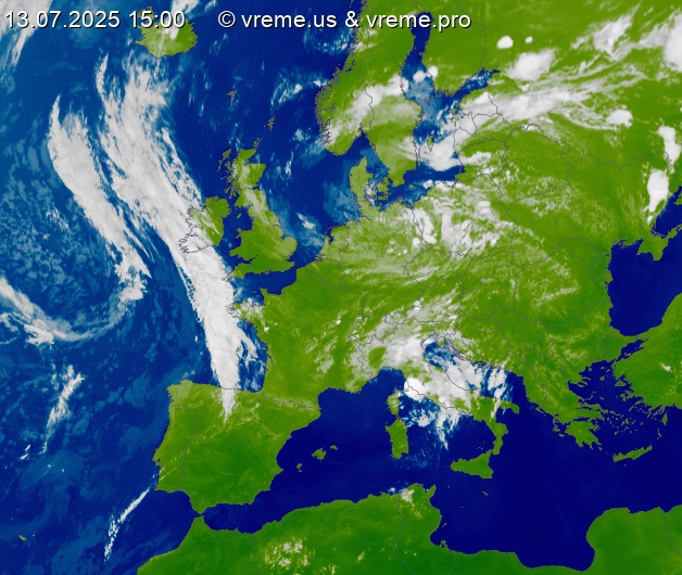 Oblačnost Evropa