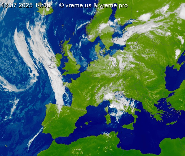 Oblačnost Evropa