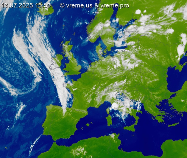 Oblačnost Evropa
