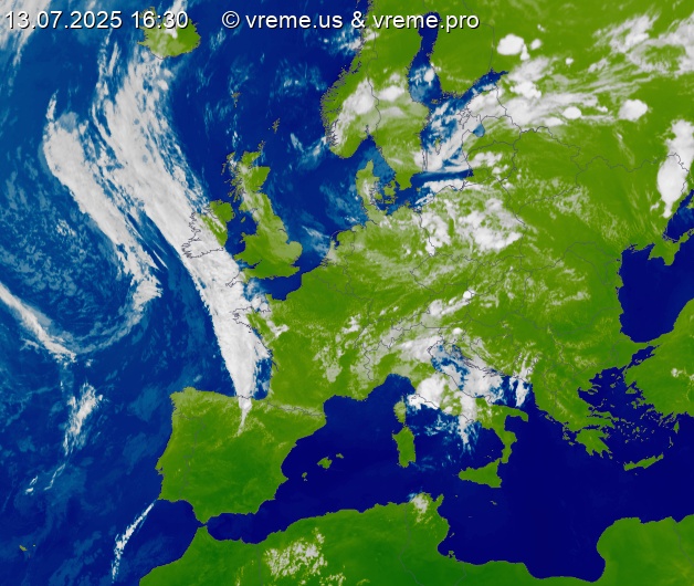 Oblačnost Evropa