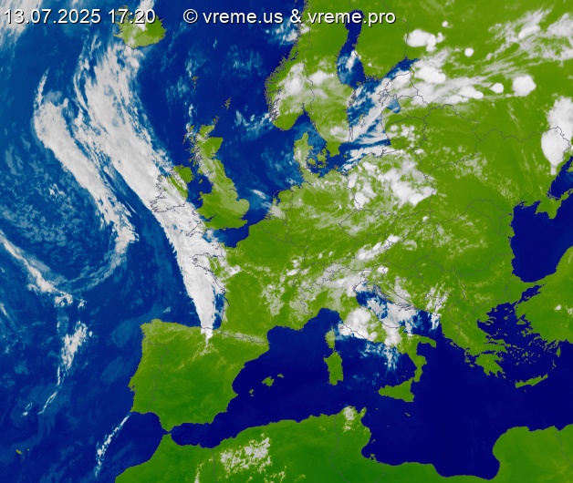 Oblačnost Evropa