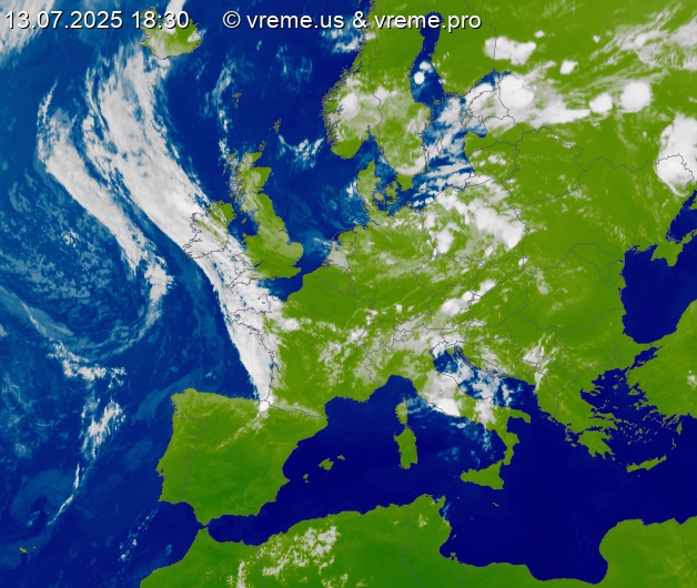 Oblačnost Evropa