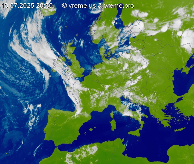 Oblačnost Evropa