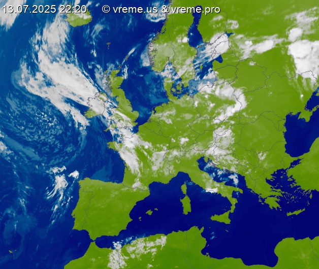 Oblačnost Evropa