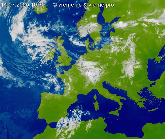 Oblačnost Evropa