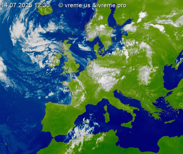 Oblačnost Evropa