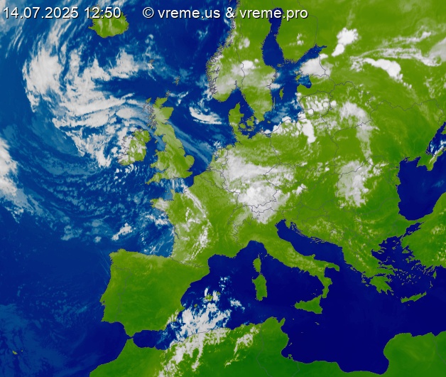 Oblačnost Evropa