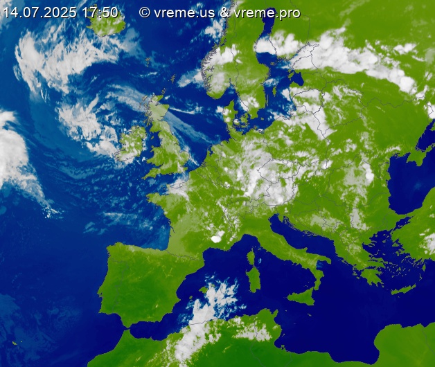 Oblačnost Evropa