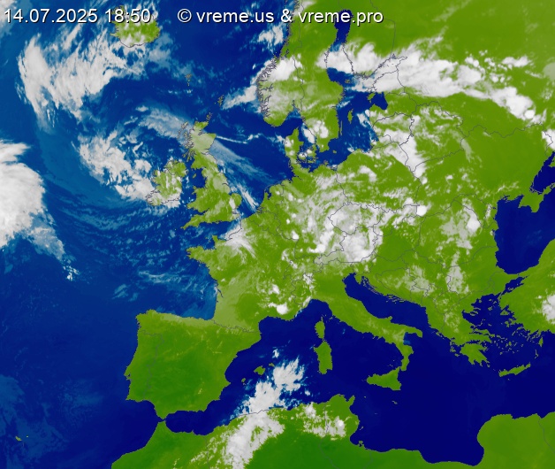 Oblačnost Evropa