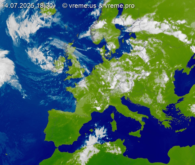 Oblačnost Evropa