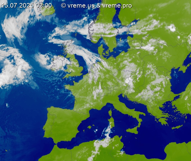 Oblačnost Evropa