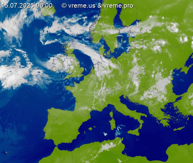 Oblačnost Evropa