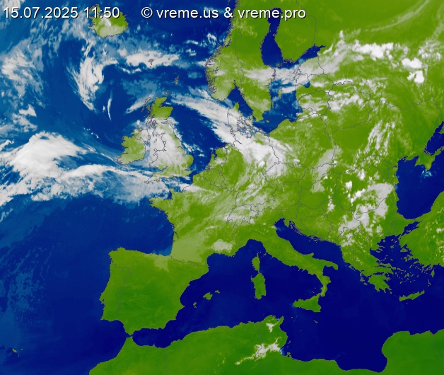 Oblačnost Evropa