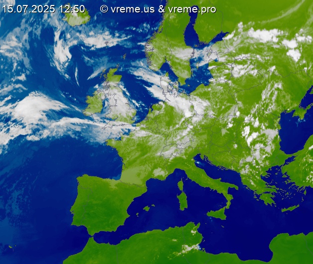 Oblačnost Evropa