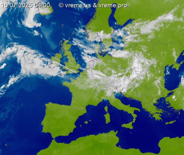 Oblačnost Evropa
