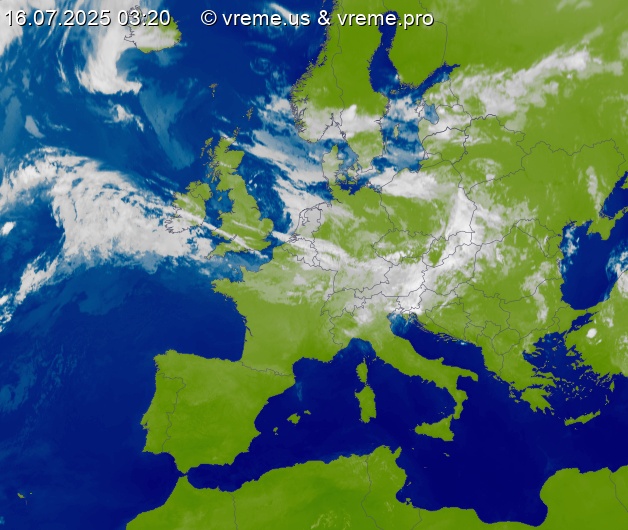 Oblačnost Evropa