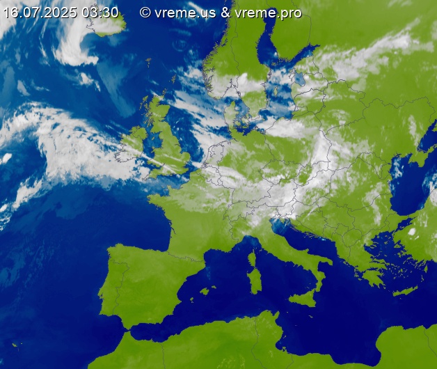 Oblačnost Evropa
