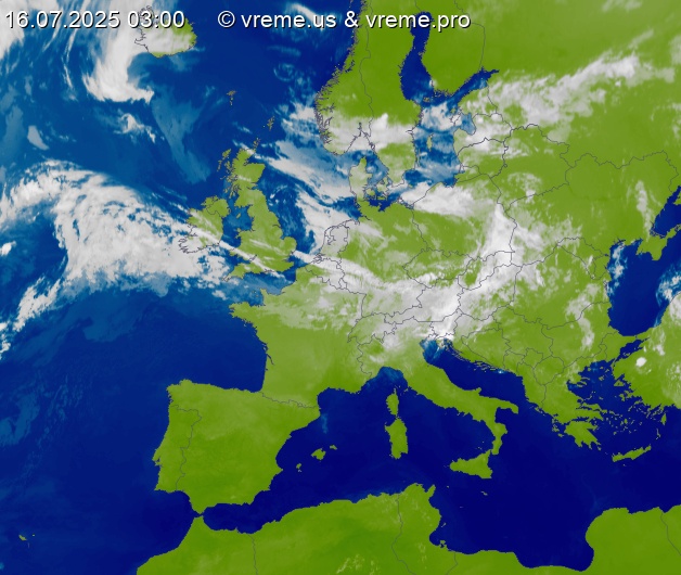 Oblačnost Evropa