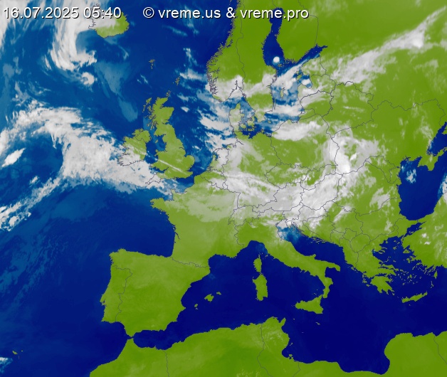 Oblačnost Evropa